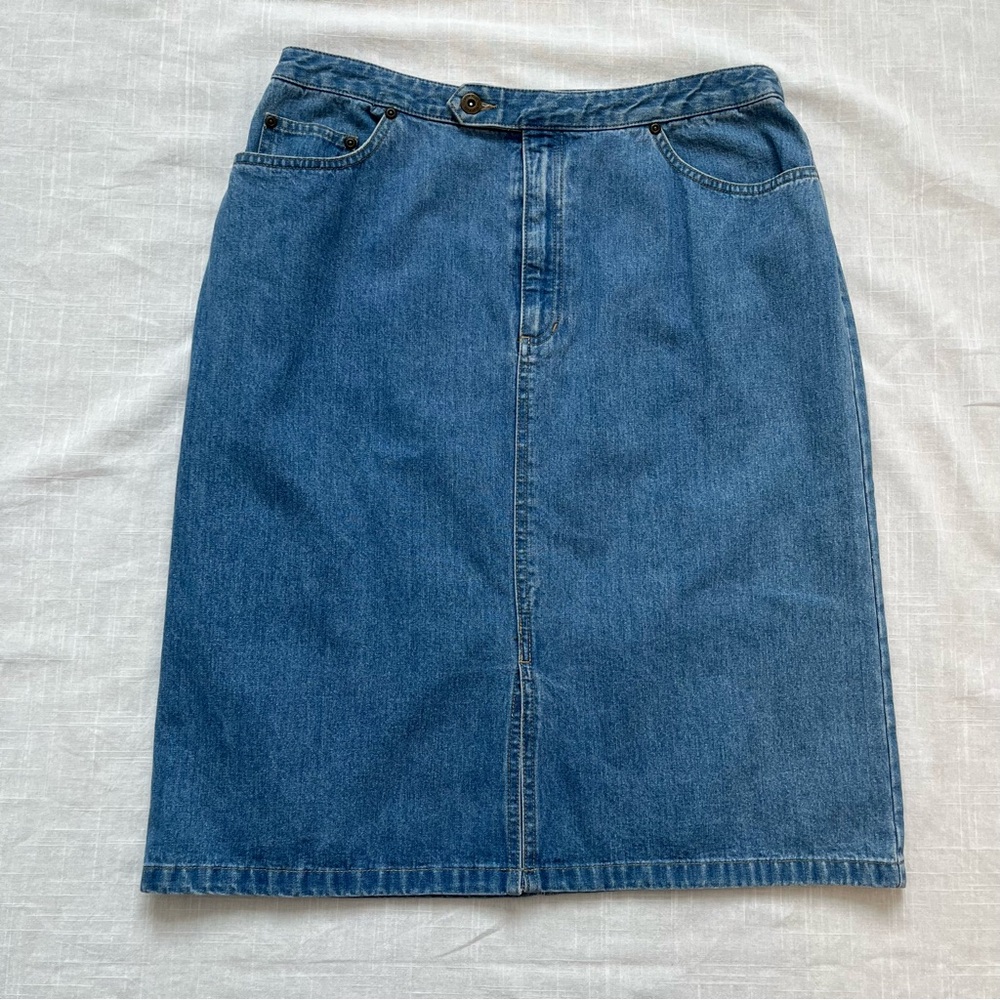 Liz Claiborne Blue Denim Pencil Skirt